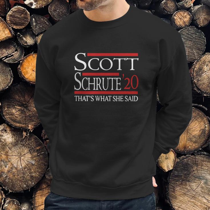 Scott Schrute 20 Thats What She Said Sweatshirt Gifts for Him