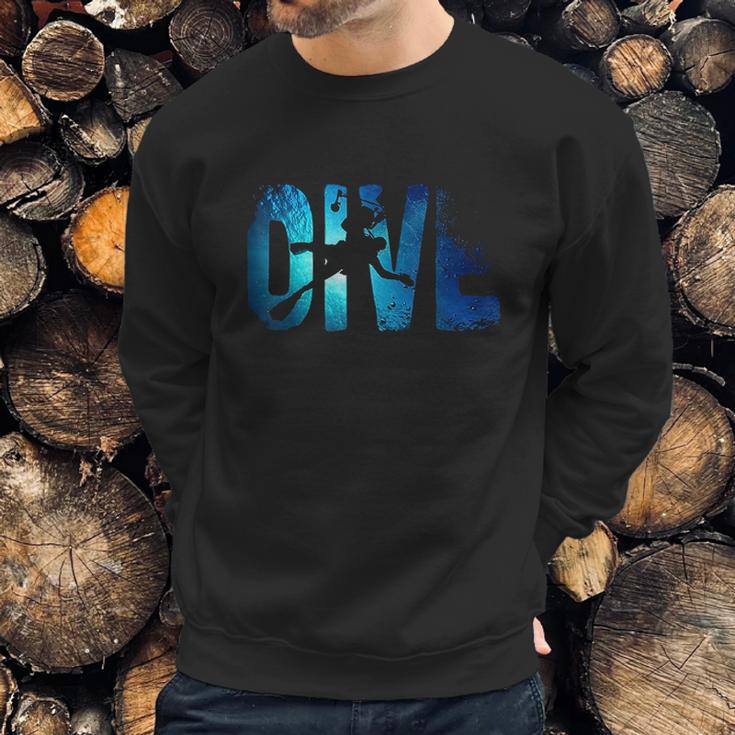 Scuba Diving Divers Shadow Deep Swim Sweatshirt Gifts for Him