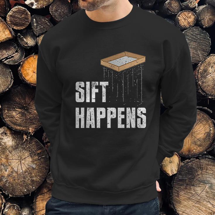 Sift Happens Archaeology Funny Archaeologist Pyramid Dig Sweatshirt Gifts for Him