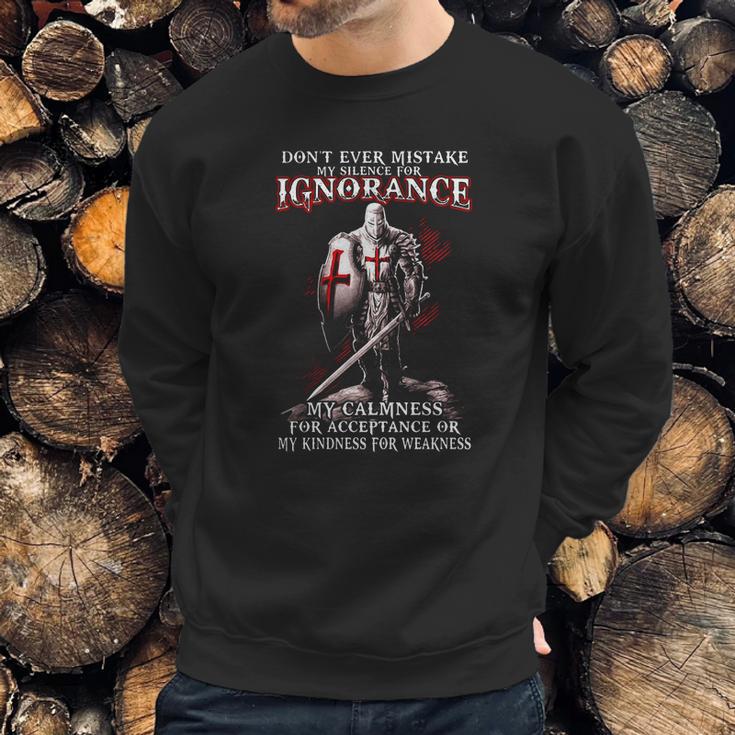 Silence For Ignorance - Knights Templar Sweatshirt Gifts for Him