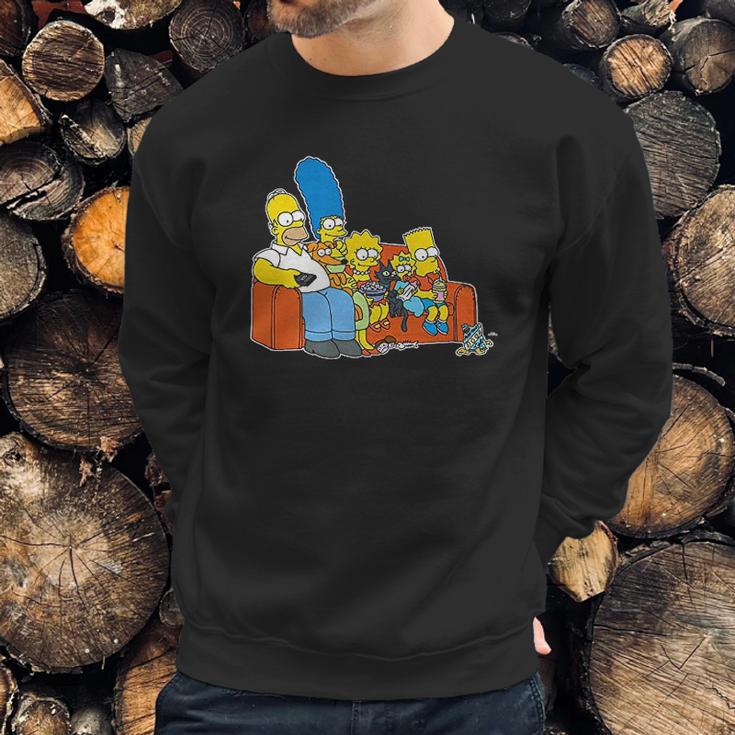 The Simpsons Homer Marge Maggie Bart Lisa Simpson Couch Sweatshirt Gifts for Him