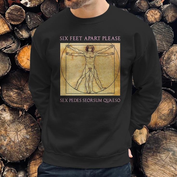 Six Feet Apart Social Distancing Sweatshirt Gifts for Him