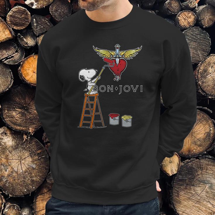 Snoopy Bon Jovi Sweatshirt Gifts for Him