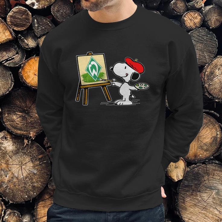 Snoopy Drawing Werder Bremen Sweatshirt Gifts for Him