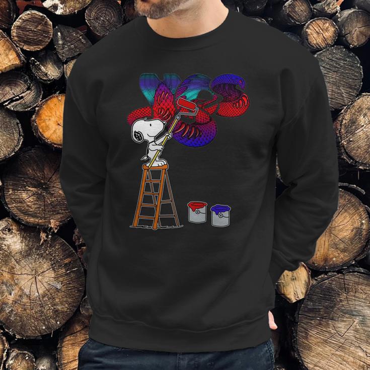 Snoopy Drawing Yes Band Sweatshirt Gifts for Him