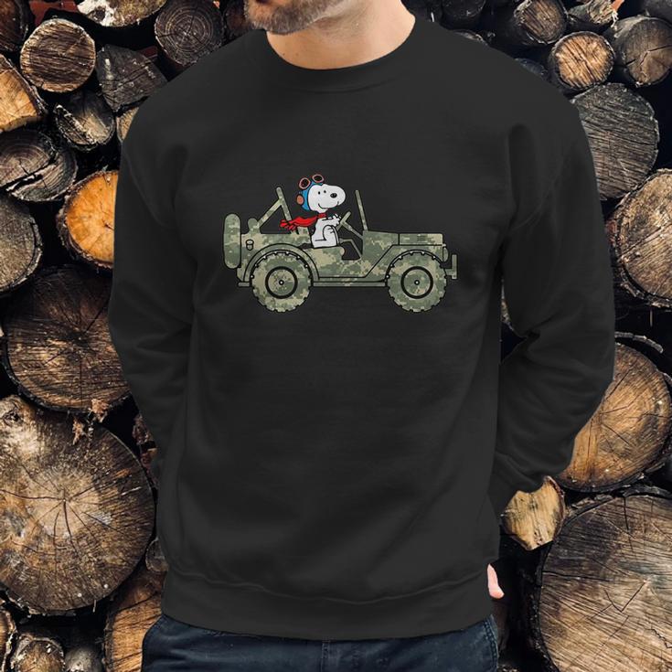 Snoopy Jeep Sweatshirt Gifts for Him