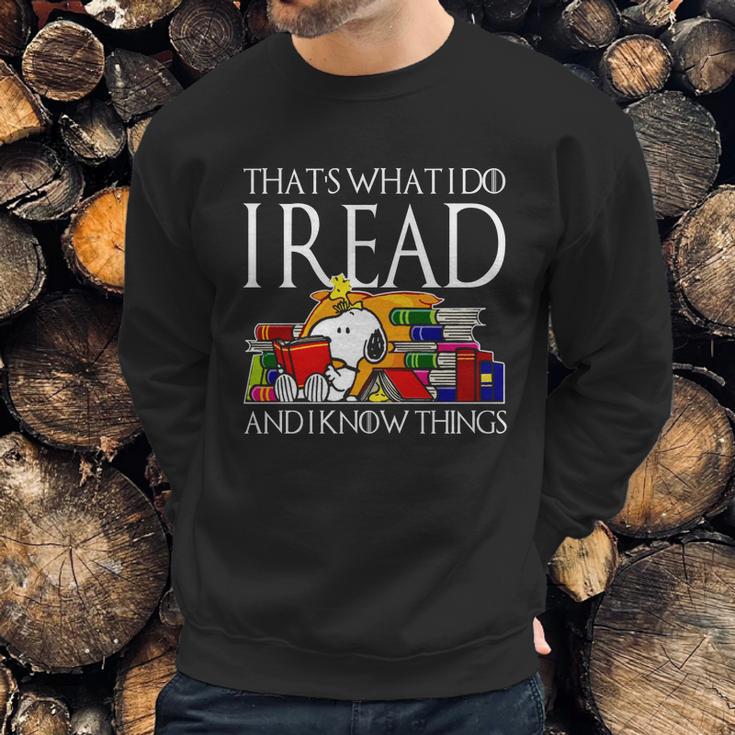 Snoopy Thats What I Do I Read And I Know Things Sweatshirt Gifts for Him