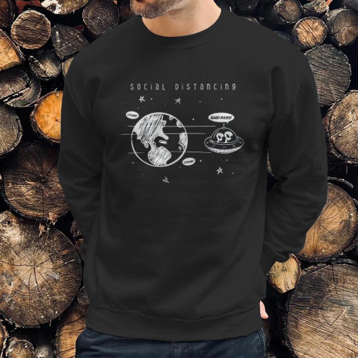 Social Distancing Aliens Distance Sweatshirt Gifts for Him