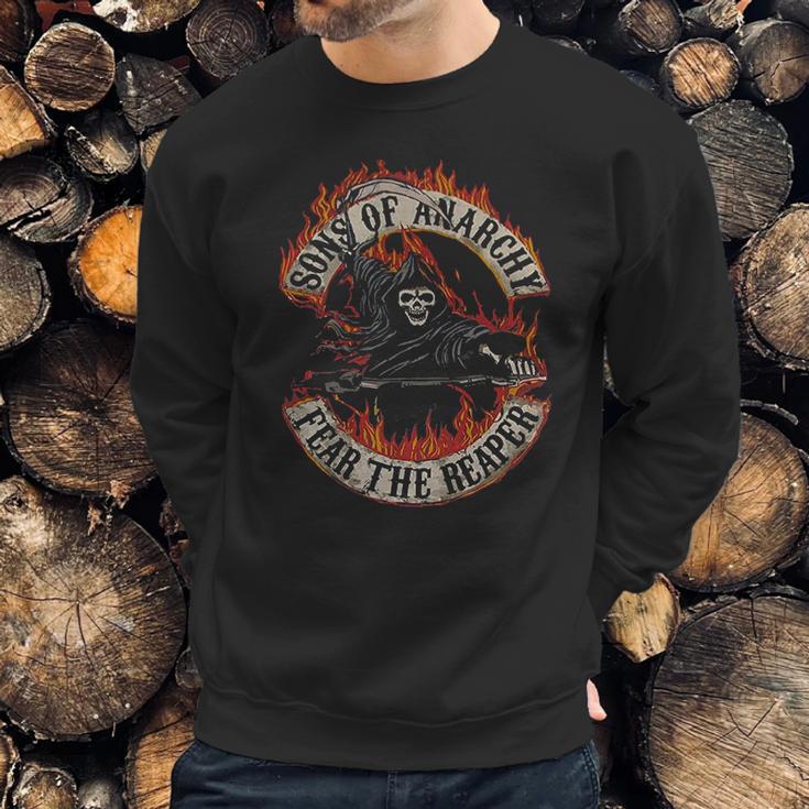 Sons Of Anarchy Fear The Reaper Flamed Logo Sweatshirt Gifts for Him