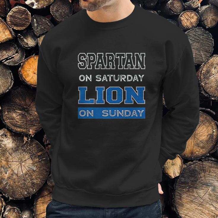 Spartan On Saturday Lion On Sunday Sweatshirt Gifts for Him