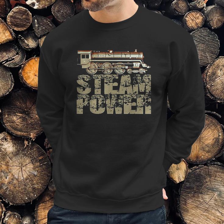 Steam Power Vintage Steam Engine Retro Sweatshirt Gifts for Him