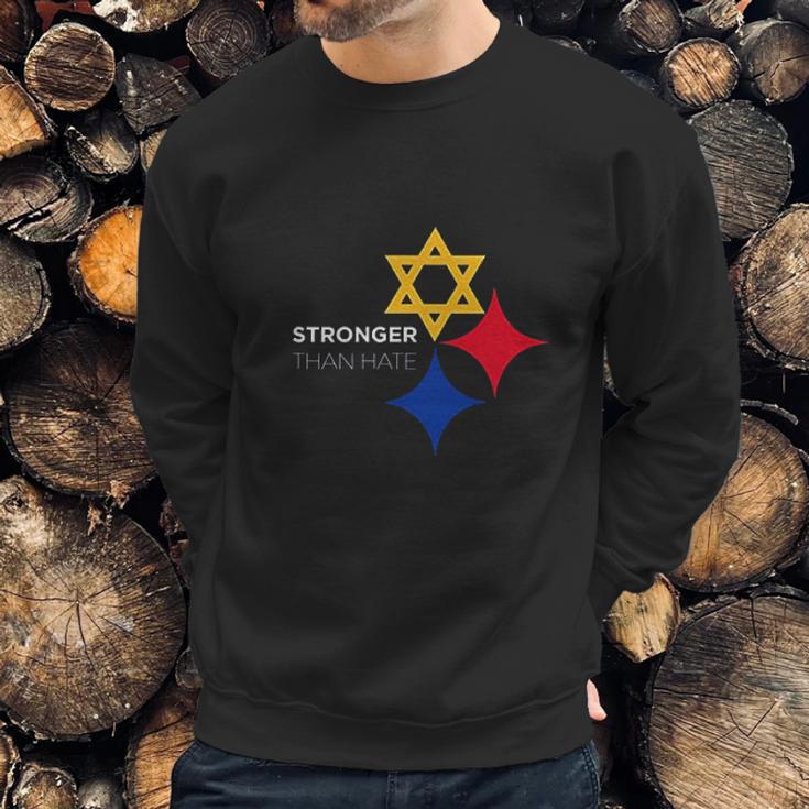 Stronger Than Hate Official Pittsburgh Steelers Steel City Star Of David Sweatshirt Gifts for Him