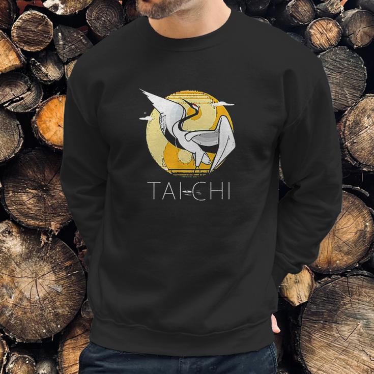 Tai Chi Yin Yang Crane Chinese Art Sweatshirt Gifts for Him