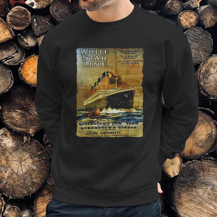 Titanic Sailing Ship Cruise Vintage Poster Sweatshirt Gifts for Him