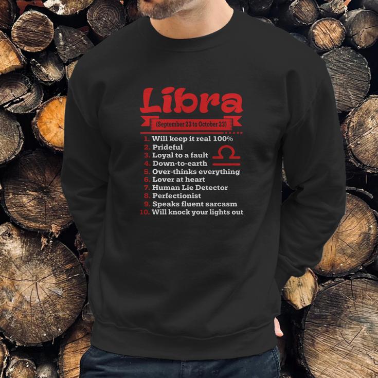 Top Ten Signs To Spot True Libra Red Color Sweatshirt Gifts for Him