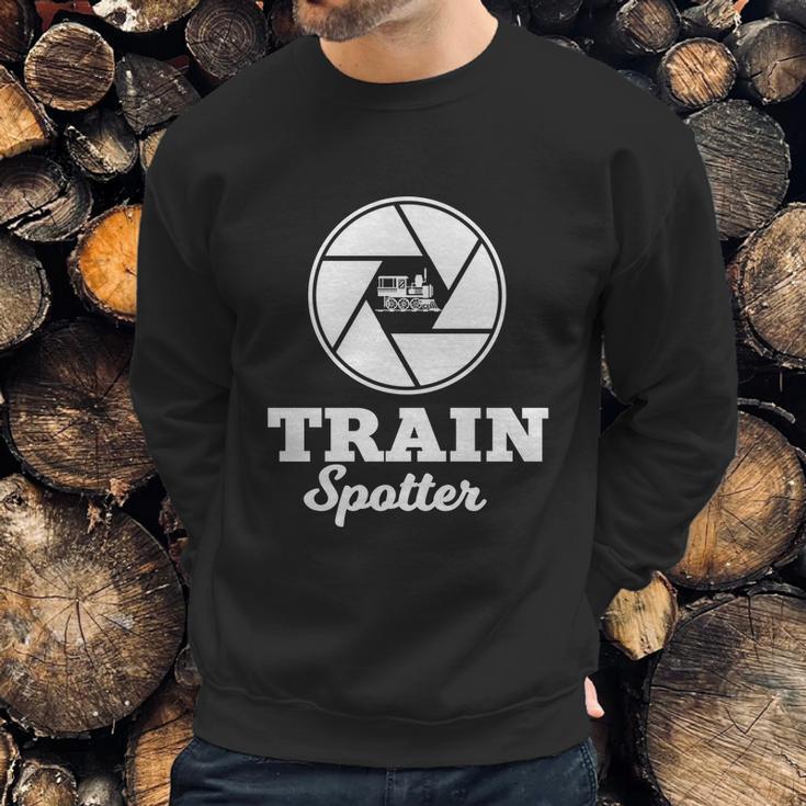 Trainspotter Design Trainspotting With Photo Camera Cool Gift Graphic Design Printed Casual Daily Basic Sweatshirt Gifts for Him