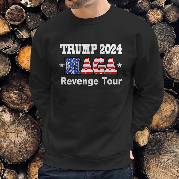 Trump 2024 Revenge Tour Graphic Design Printed Casual Daily Basic Sweatshirt Gifts for Him