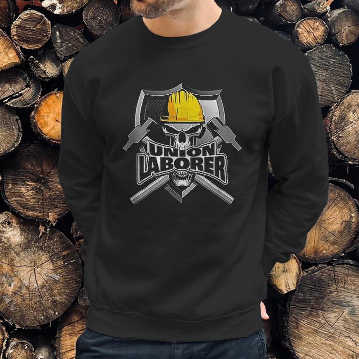 Union Laborer Construction Skull And Sledge Hammers Sweatshirt Gifts for Him