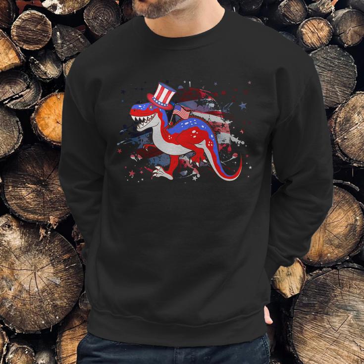 Usa Patriotic Presidential Dinosaur Sweatshirt Gifts for Him