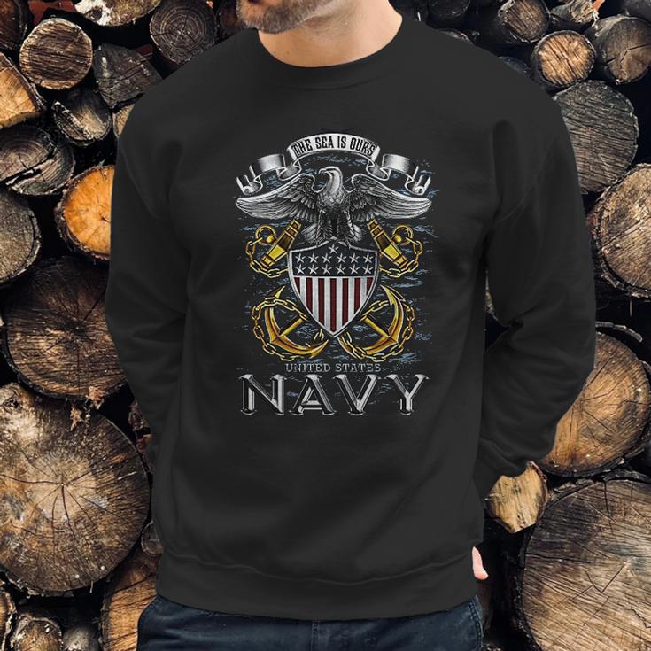 Usn Navy Full Print Eagle Hooded Sweat Sweatshirt Gifts for Him