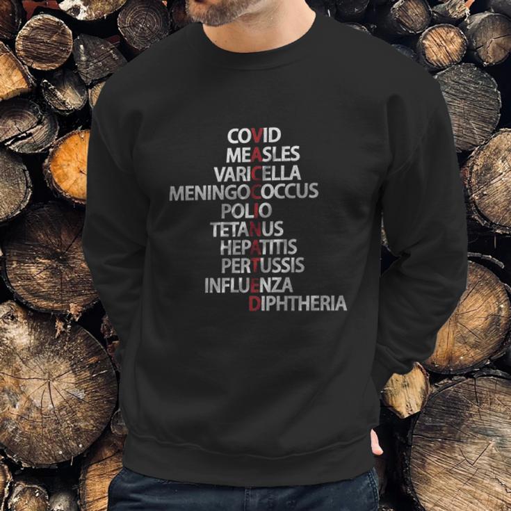 Vaccinated Covid Measles Varicella Interesting 2022 Gift Sweatshirt Gifts for Him