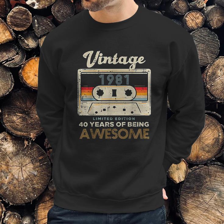 Vintage 1981 Cassette Tape 41 Awesome 41St Birthday Gift Sweatshirt Gifts for Him