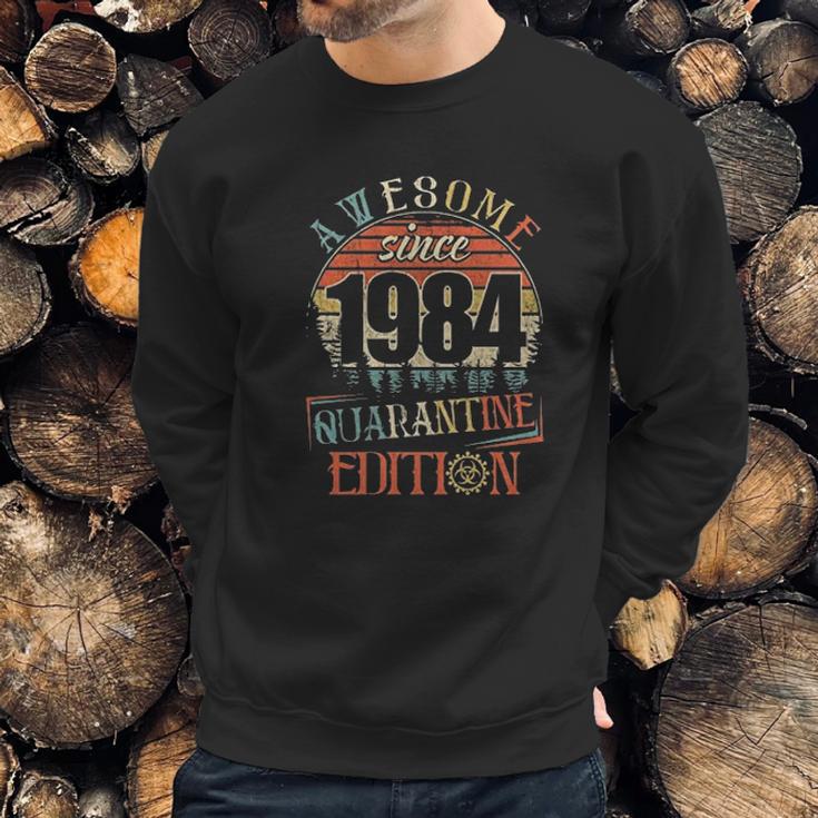 Vintage Awesome Since 1984 Social Distancing Sweatshirt Gifts for Him