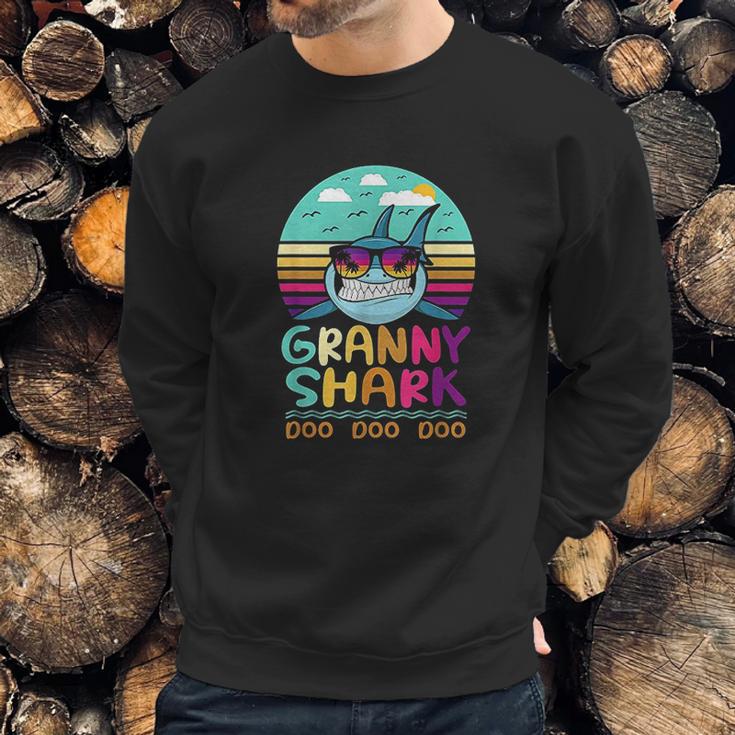 Vintage Granny Shark Doo Doo Doo Sweatshirt Gifts for Him