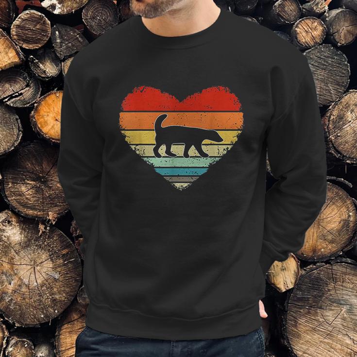 Vintage Heart Honey Badger Sweatshirt Gifts for Him