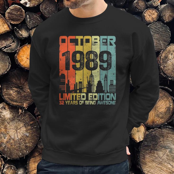 Vintage October 1989 Funny 32Nd Birthday 32 Years Old Gift Sweatshirt Gifts for Him