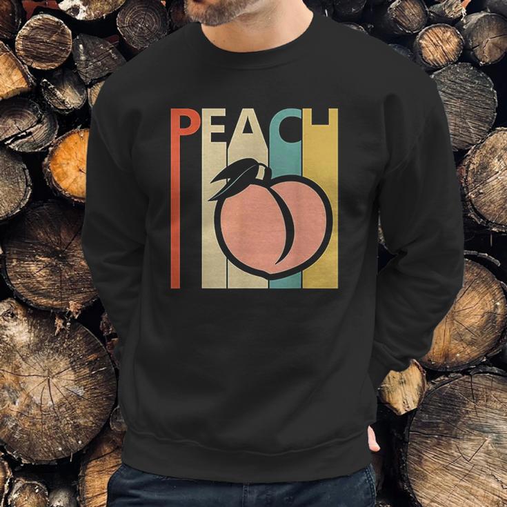 Vintage Peach Fruit Emoji Sweatshirt Gifts for Him