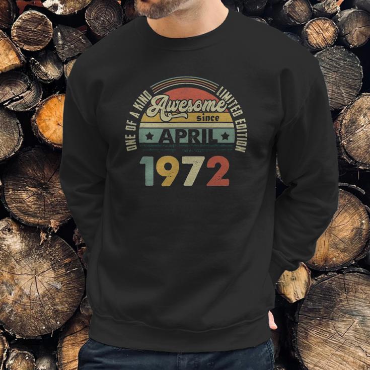 Vintage Retro April 1972 49Th Birthday Gift 49 Years Old Sweatshirt Gifts for Him