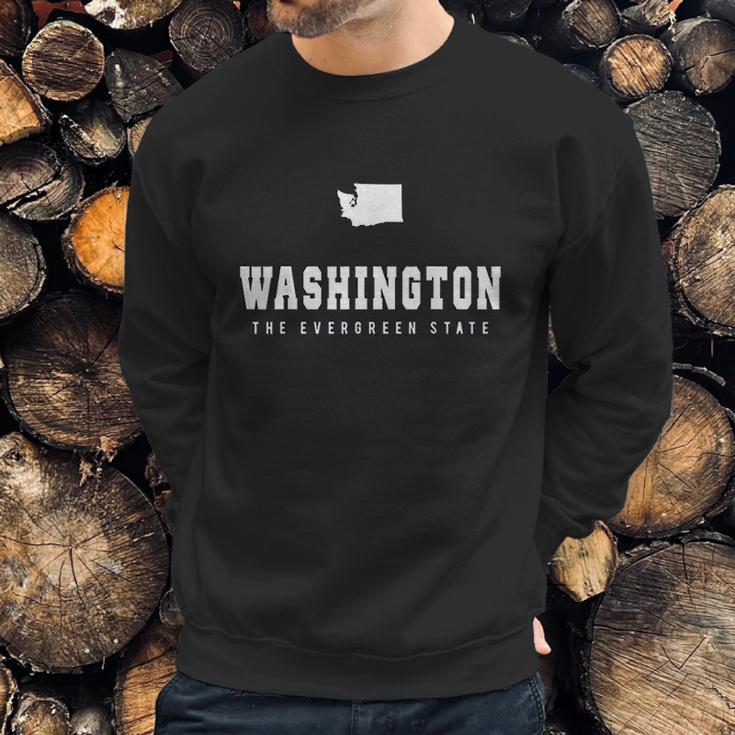 Washington State Home I Love Wa Evergreen State Sweatshirt Gifts for Him