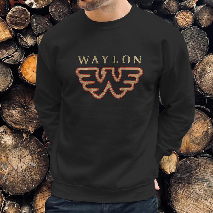 Waylon Jennings Wings W Logo Slim-Fit Sweatshirt Gifts for Him