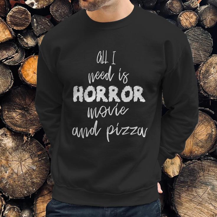 All I Weed Is Horror Movie And Pizza Hallooween Quote Sweatshirt Gifts for Him