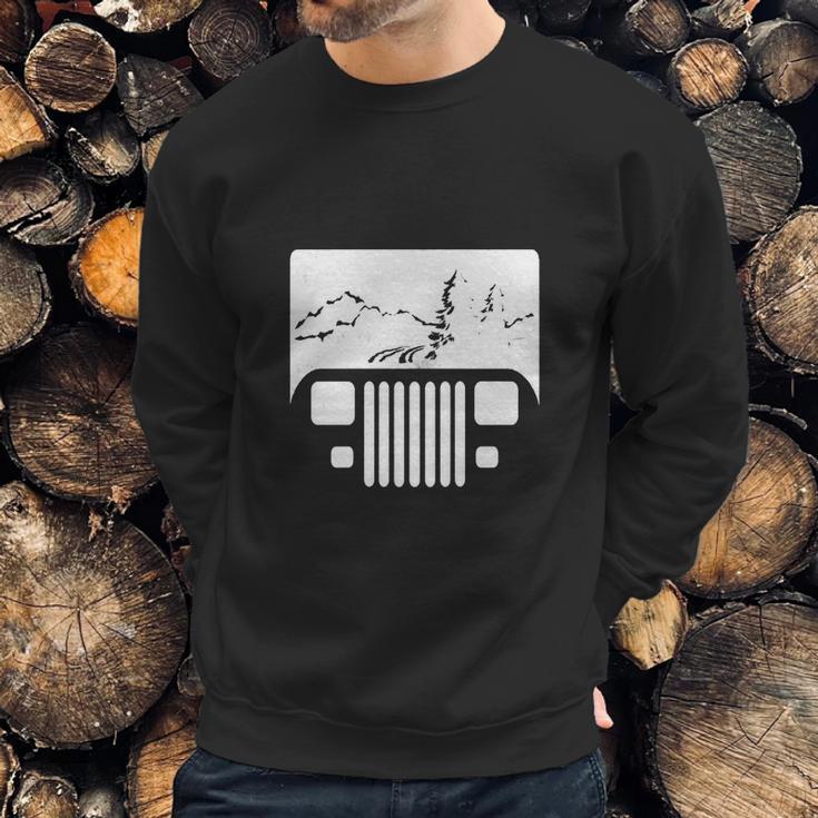 White Adventuring Yj Jeep Sweatshirt Gifts for Him