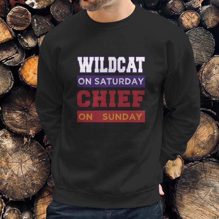 Wildcat On Saturday Chief On Sunday Kansas City Sweatshirt Gifts for Him