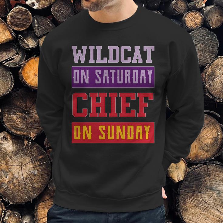 Wildcat On Saturday Chief On Sunday Sweatshirt Gifts for Him