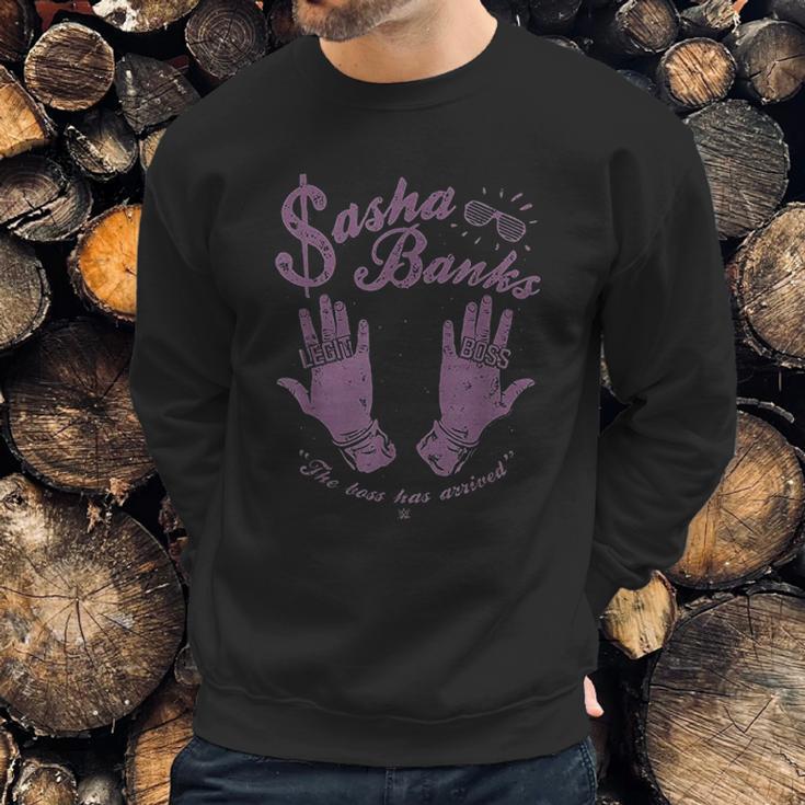 Wwe Sasha Banks Legit Boss Vintage Fight Sweatshirt Gifts for Him