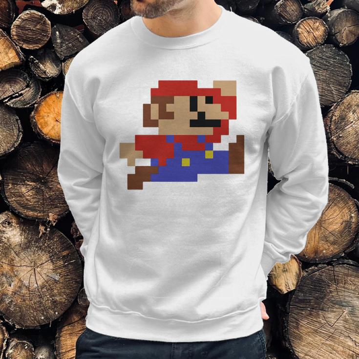 8-Bit Mario Nintendo Jumping Sweatshirt Gifts for Him