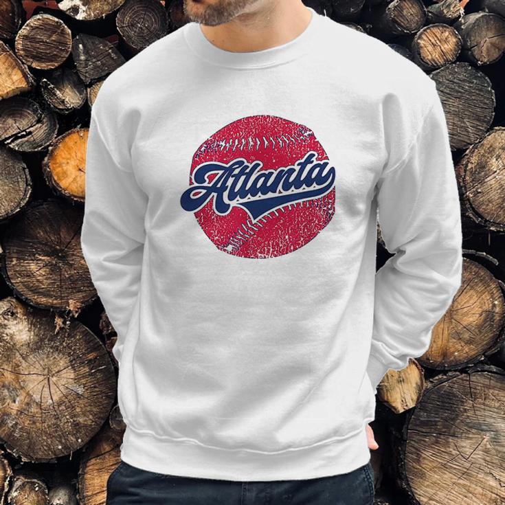 Atlanta Baseball | Atl Vintage Georgia Baseball Sweatshirt Gifts for Him