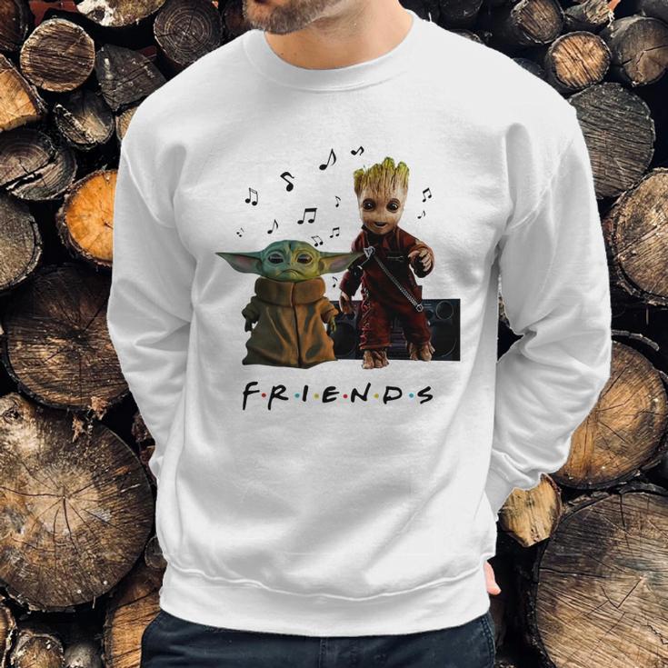 Baby Yoda And Baby Groot Friends Sweatshirt Gifts for Him