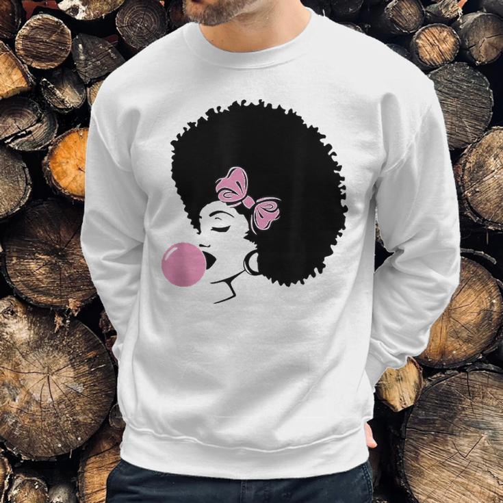 Black Girl With Bubble Gum Sweatshirt Gifts for Him