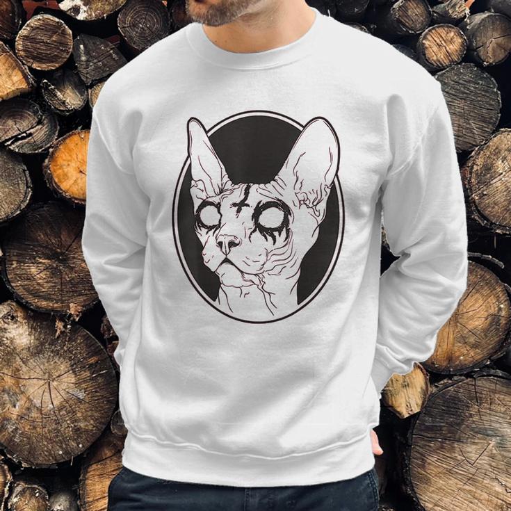 Black Metal Sphynx Cat I Pastel Goth And Death Metal Sweatshirt Gifts for Him