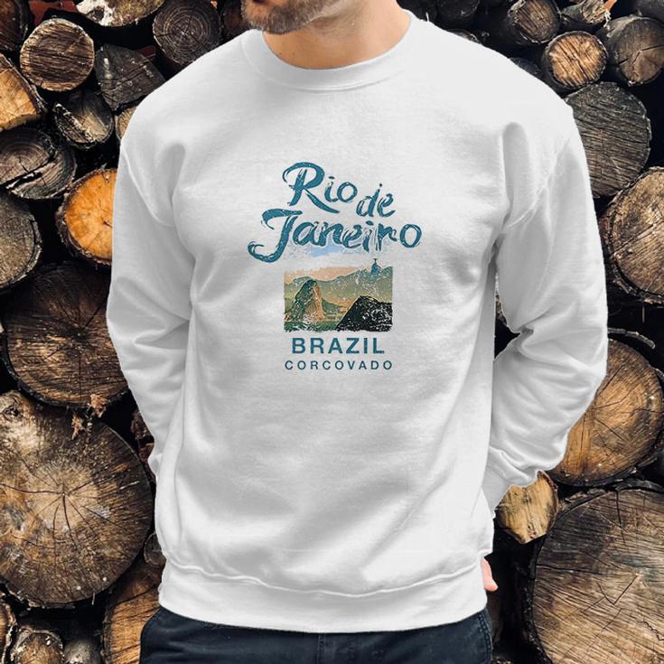 Brazil Rio De Janeiro Corcovado Brazilian Sweatshirt Gifts for Him