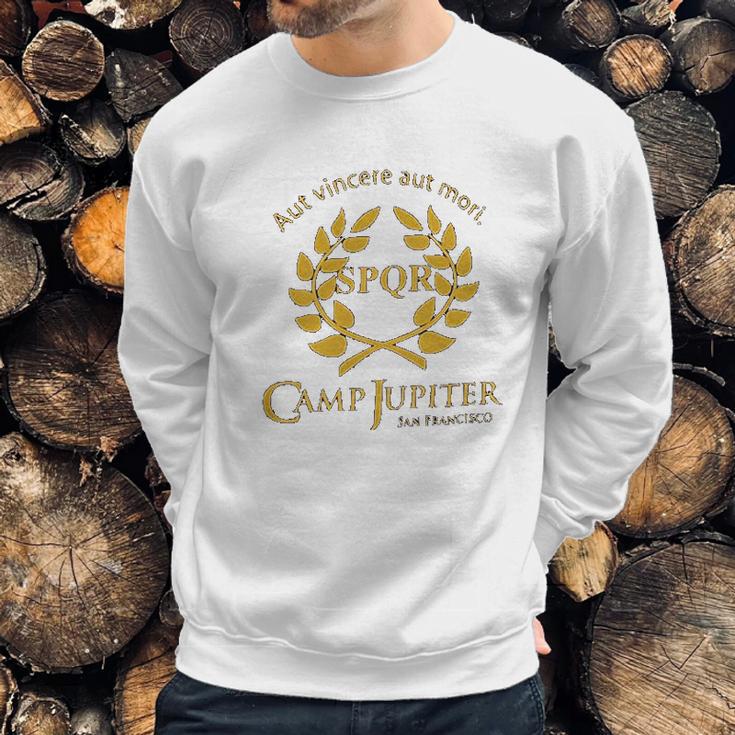 Brisco Brands Camp Jupiter Spqr Greek Mythology Crewneck Sweatshirt Gifts for Him