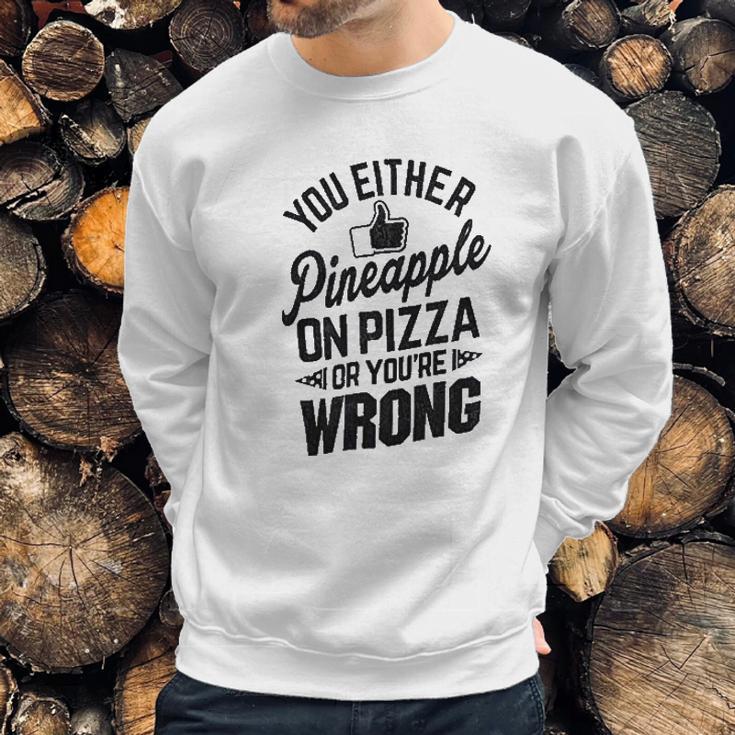 Brisco Brands Like Pineapple Pizza Debate Opinion Funny Sweatshirt Gifts for Him