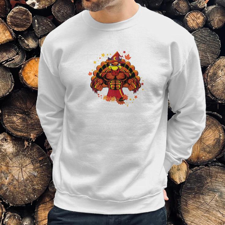 Buff Turkey Bodybuilding Fitness Thanksgiving Gym Sweatshirt Gifts for Him