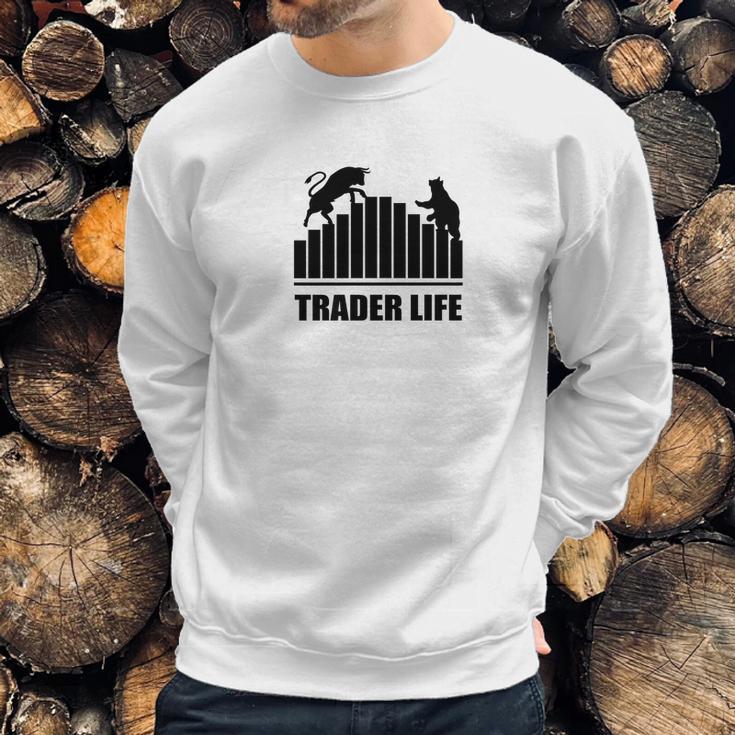 Bulls Vs Bears Day Trader Life Sweatshirt Gifts for Him