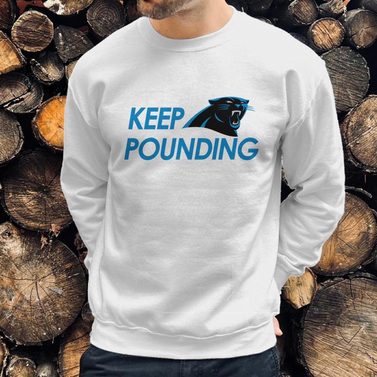 Check Out This Awesome Carolina Panthers Shirts Keep Pounding Sweatshirt Gifts for Him